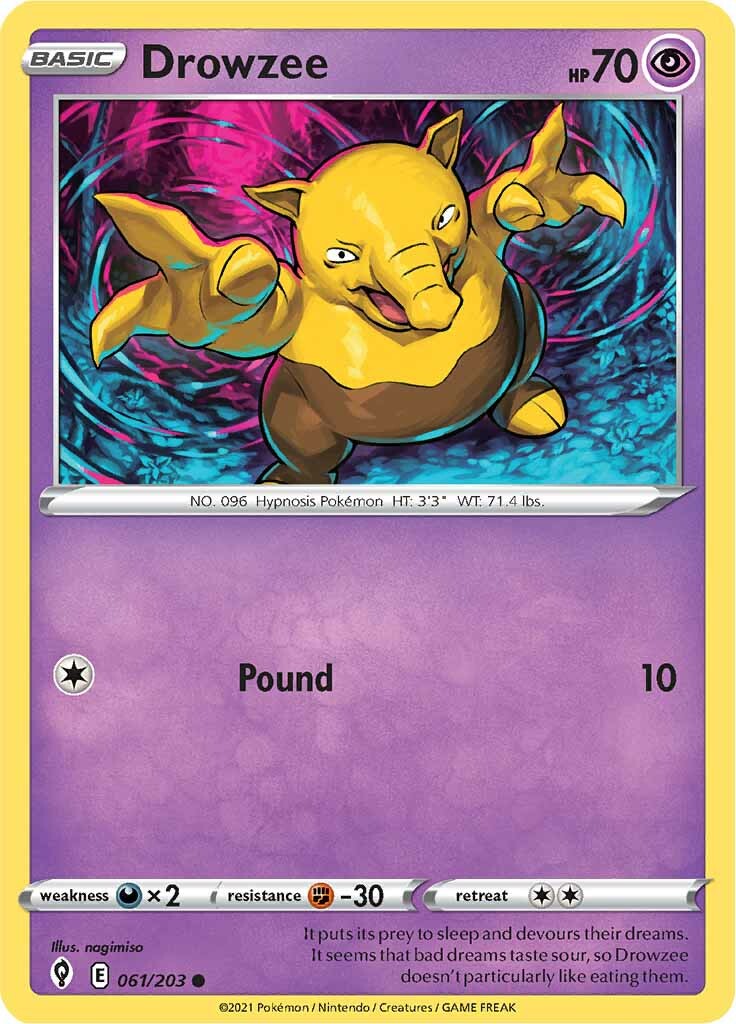 Drowzee (061/203) [Sword & Shield: Evolving Skies] | Pegasus Games WI