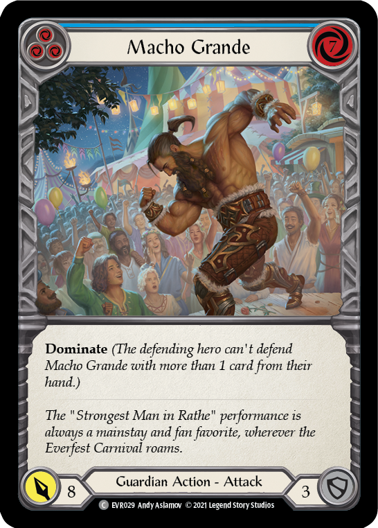 Macho Grande (Blue) [EVR029] (Everfest)  1st Edition Rainbow Foil | Pegasus Games WI