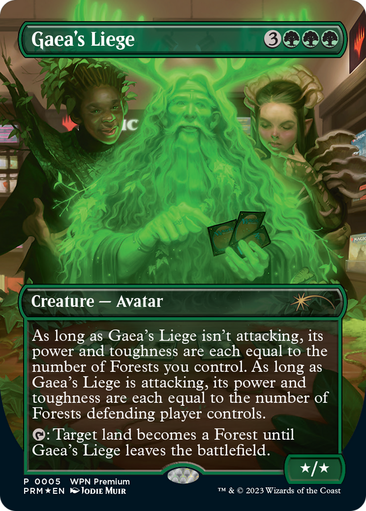 Gaea's Liege (Borderless) [Wizards Play Network 2024] | Pegasus Games WI
