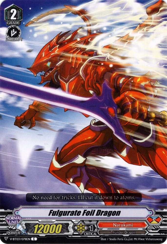 Fulgurate Foil Dragon (V-BT03/078EN) [Miyaji Academy CF Club] | Pegasus Games WI