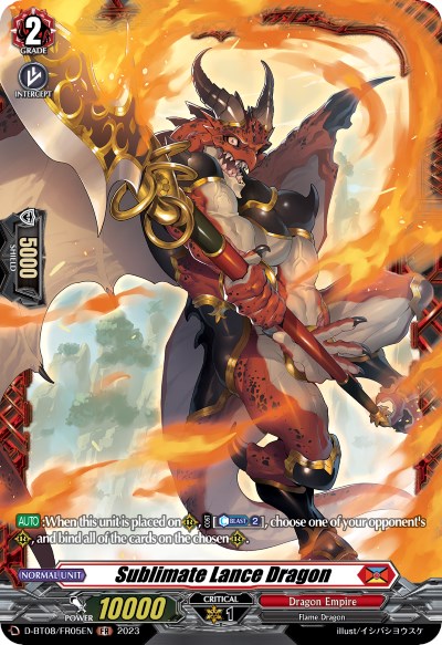 Sublimate Lance Dragon (D-BT08/FR05EN) [Minerva Rising] | Pegasus Games WI