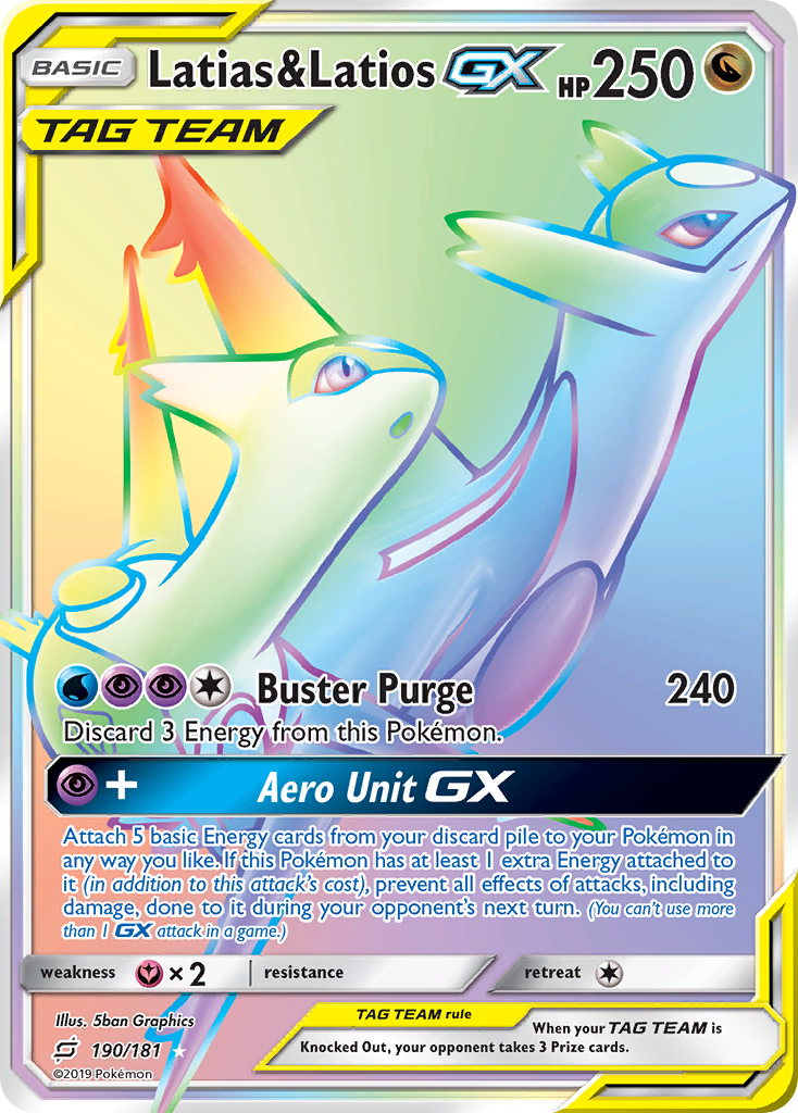 Latias & Latios GX (190/181) [Sun & Moon: Team Up] | Pegasus Games WI