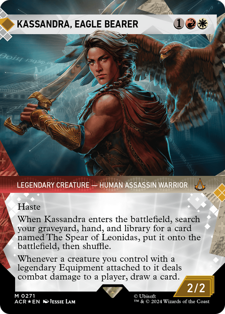Kassandra, Eagle Bearer (Showcase) (Textured Foil) [Assassin's Creed] | Pegasus Games WI