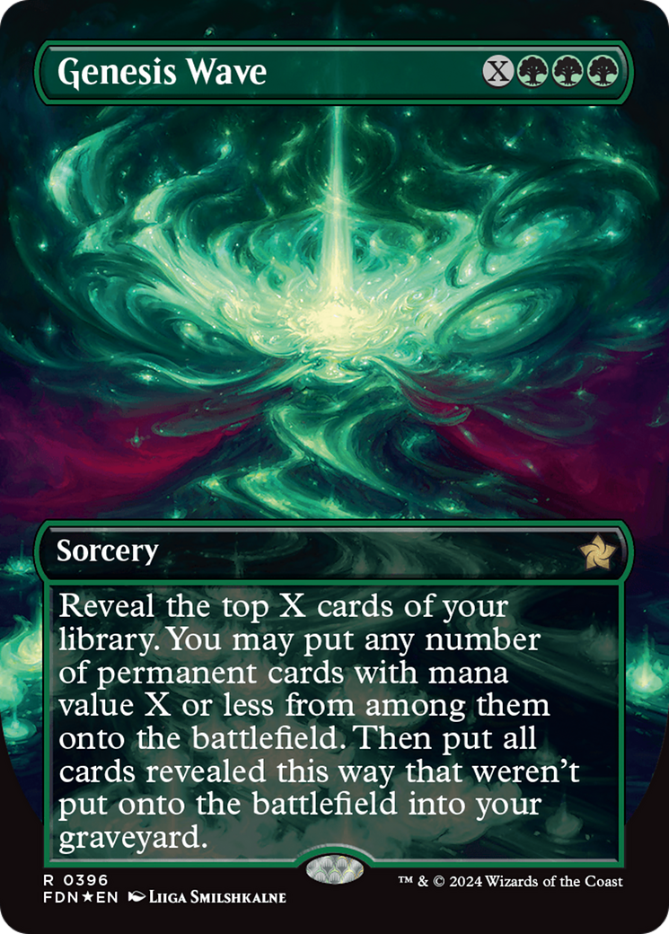 Genesis Wave (Borderless) (Mana Foil) [Foundations] | Pegasus Games WI