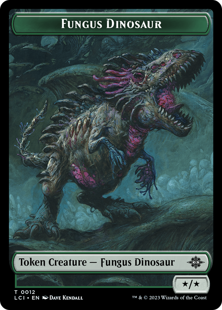 Fungus Dinosaur // Vampire Demon Double-Sided Token [The Lost Caverns of Ixalan Tokens] | Pegasus Games WI