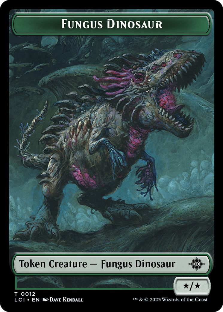 Fungus Dinosaur // Skeleton Pirate Double-Sided Token [The Lost Caverns of Ixalan Tokens] | Pegasus Games WI