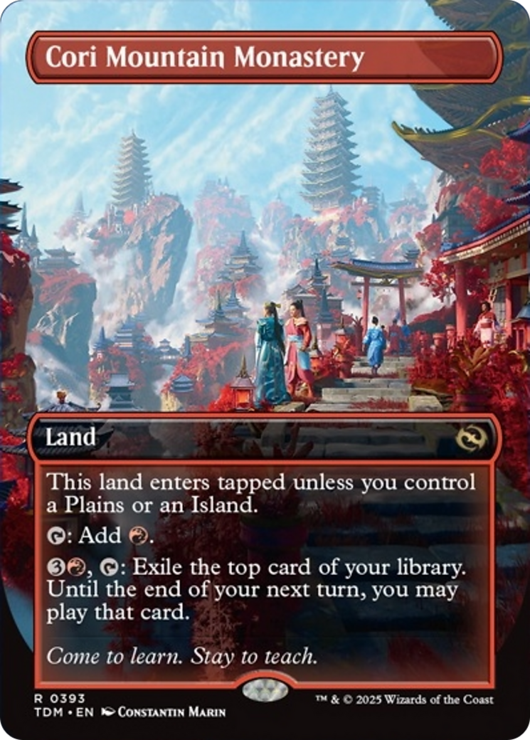 Cori Mountain Monastery (Borderless) [Tarkir: Dragonstorm] | Pegasus Games WI