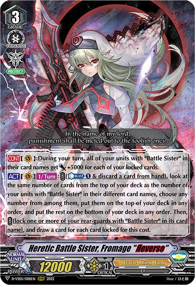 Heretic Battle Sister, Fromage "Reverse" (D-VS05/008EN) [V Clan Collection Vol.5] | Pegasus Games WI
