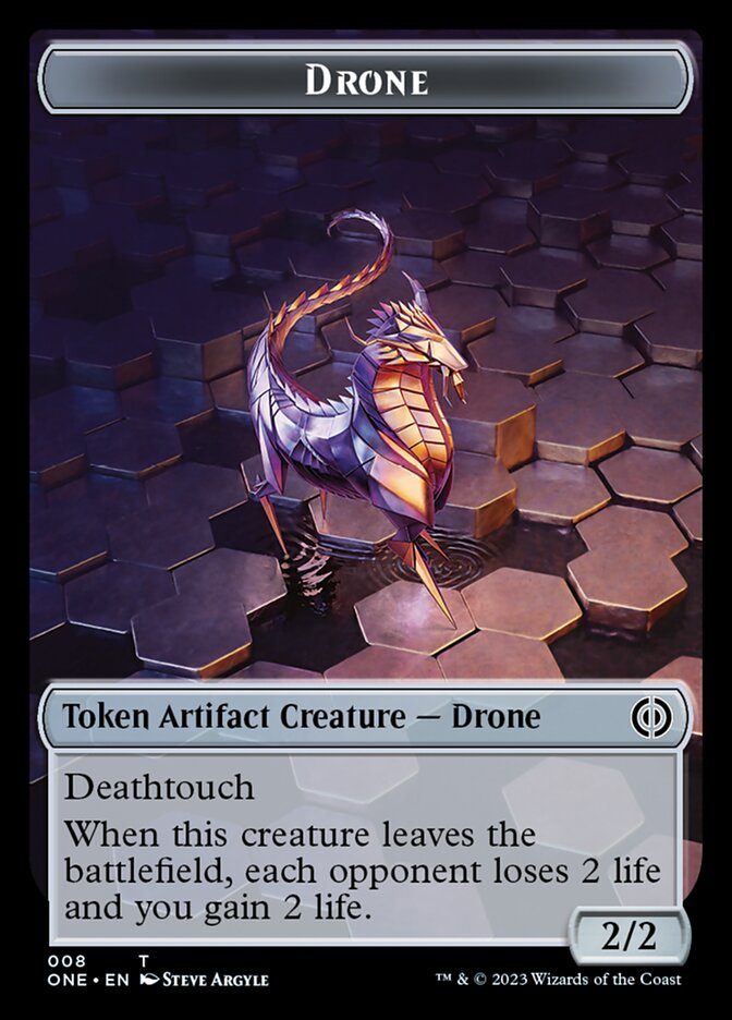 Rebel // Drone Double-Sided Token [Phyrexia: All Will Be One Tokens] | Pegasus Games WI