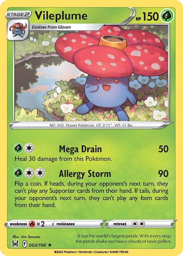 Vileplume (003/196) [Sword & Shield: Lost Origin] | Pegasus Games WI