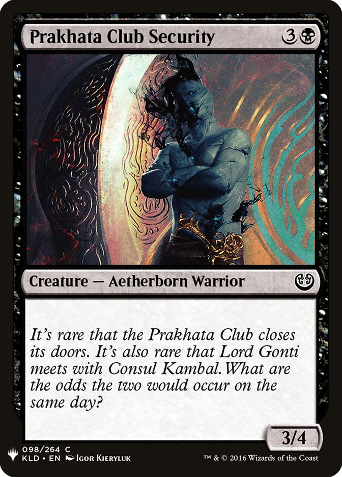 Prakhata Club Security [Mystery Booster] | Pegasus Games WI