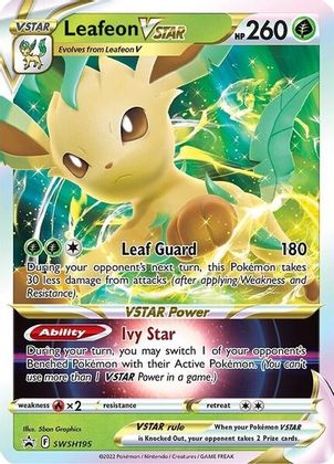 Leafeon VSTAR (SWSH195) (Jumbo Card) [Sword & Shield: Black Star Promos] | Pegasus Games WI