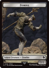 Moogle // Zombie Double-Sided Token (Surge Foil) [FINAL FANTASY Commander Tokens] | Pegasus Games WI