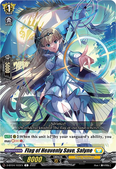 Flag of Heavenly Save, Salyne (D-BT04/103EN) [Awakening of Chakrabarthi] | Pegasus Games WI