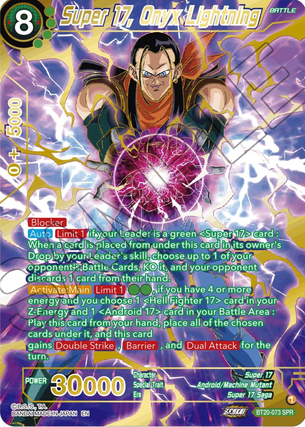 Super 17, Onyx Lightning (SPR) (BT20-073) [Power Absorbed] | Pegasus Games WI