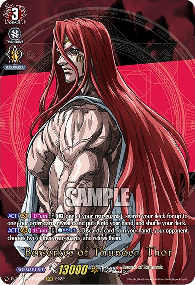Berserker of Thunder, Thor (D-TB02/RGR09EN) [Record of Ragnarok] | Pegasus Games WI