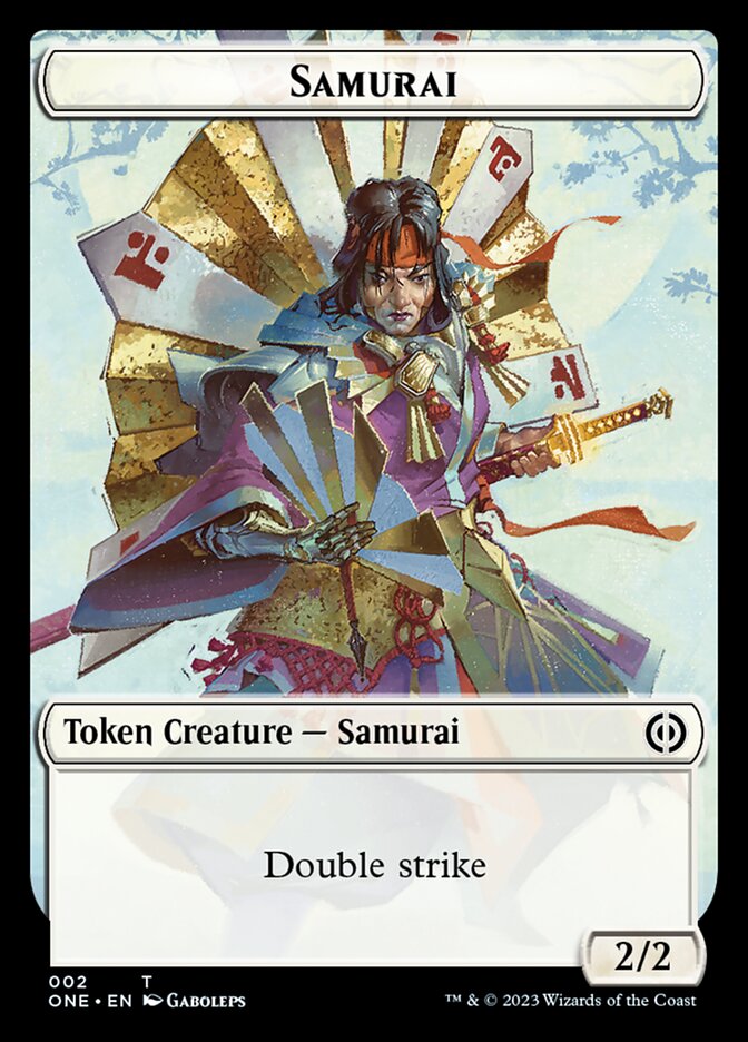 Rebel // Samurai Double-Sided Token [Phyrexia: All Will Be One Tokens] | Pegasus Games WI