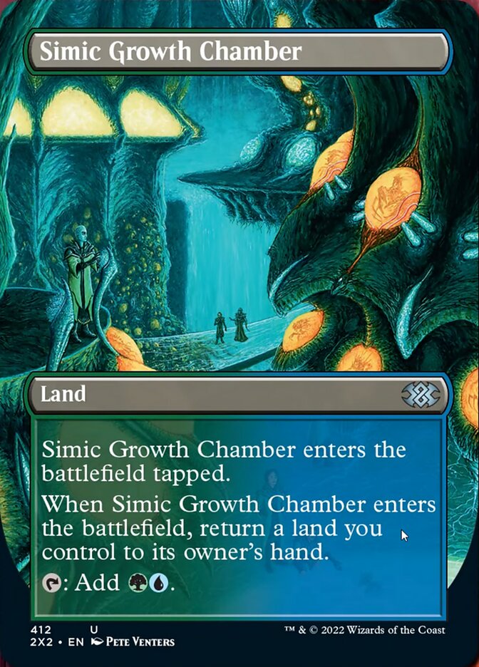 Simic Growth Chamber (Borderless Alternate Art) [Double Masters 2022] | Pegasus Games WI