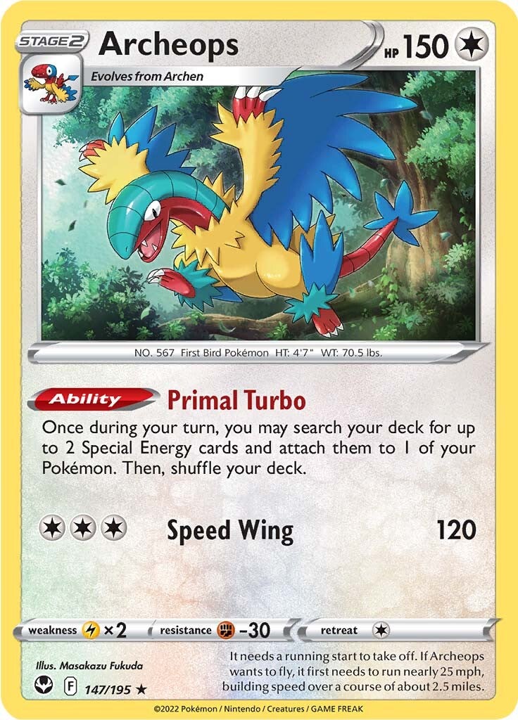 Archeops (147/195) (Theme Deck Exclusive) [Sword & Shield: Silver Tempest] | Pegasus Games WI