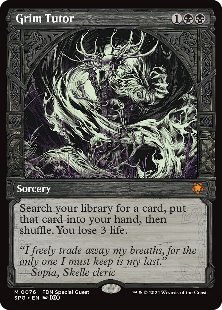 Grim Tutor (Showcase) [Foundations Special Guests] | Pegasus Games WI
