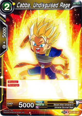 Cabba, Undisguised Rage (BT7-081) [Assault of the Saiyans] | Pegasus Games WI