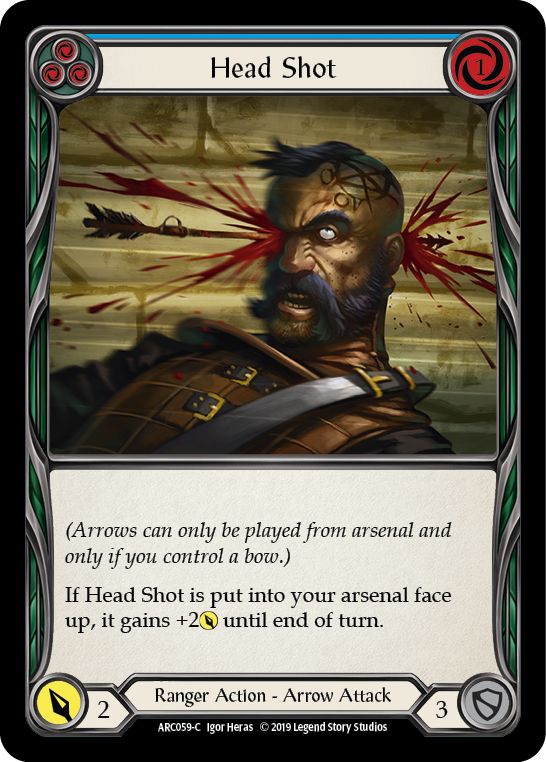 Head Shot (Blue) [ARC059-C] (Arcane Rising)  1st Edition Normal | Pegasus Games WI