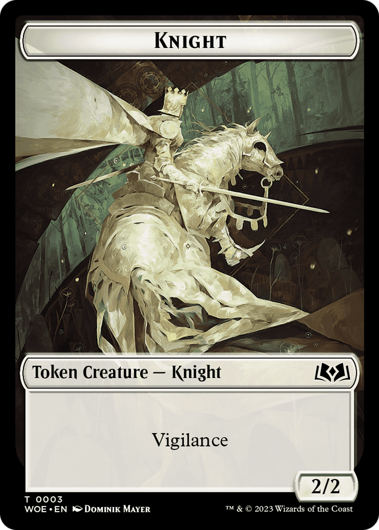 Knight Token [Wilds of Eldraine Tokens] | Pegasus Games WI