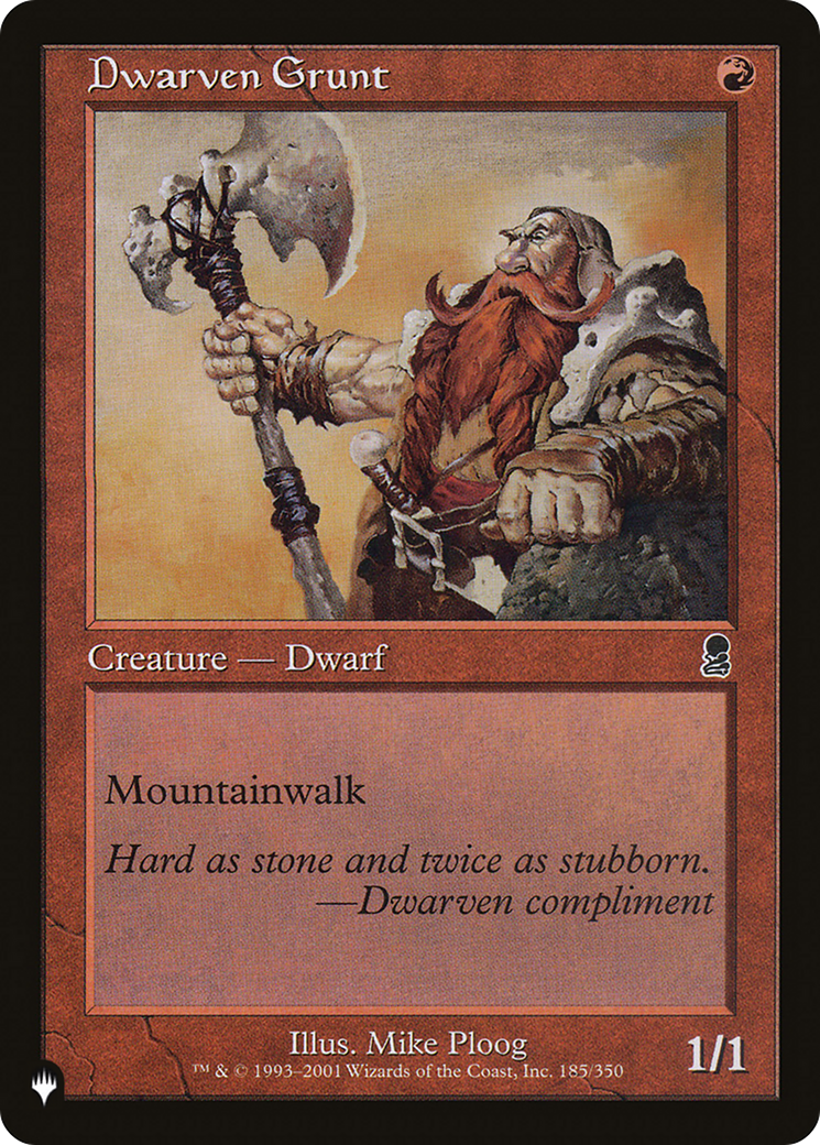 Dwarven Grunt [The List] | Pegasus Games WI