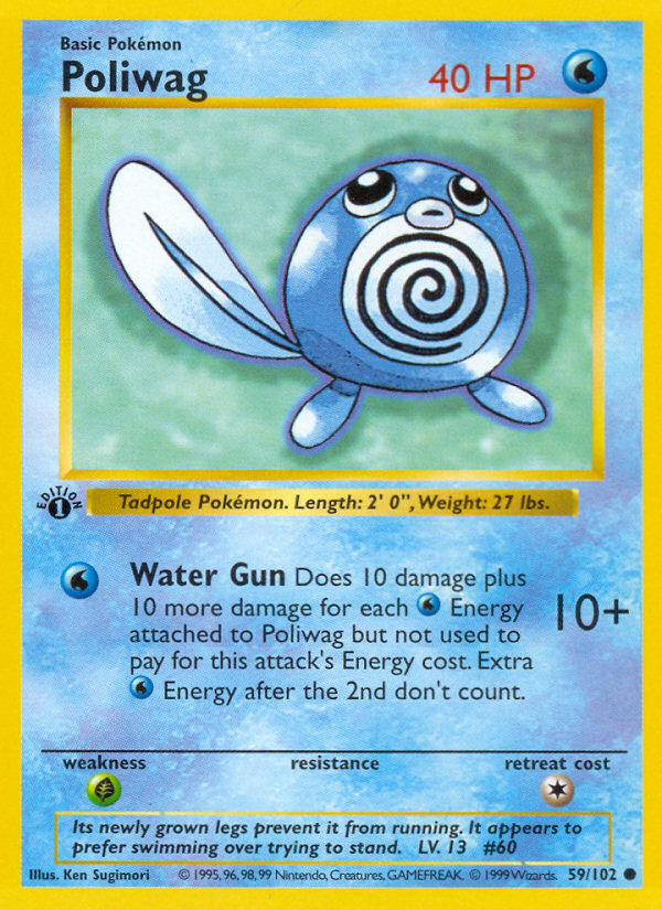 Poliwag (59/102) (Shadowless) [Base Set 1st Edition] | Pegasus Games WI