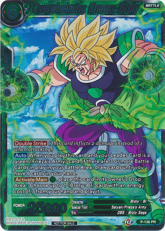 Overwhelming Energy Broly (Series 7 Super Dash Pack) (P-136) [Promotion Cards] | Pegasus Games WI