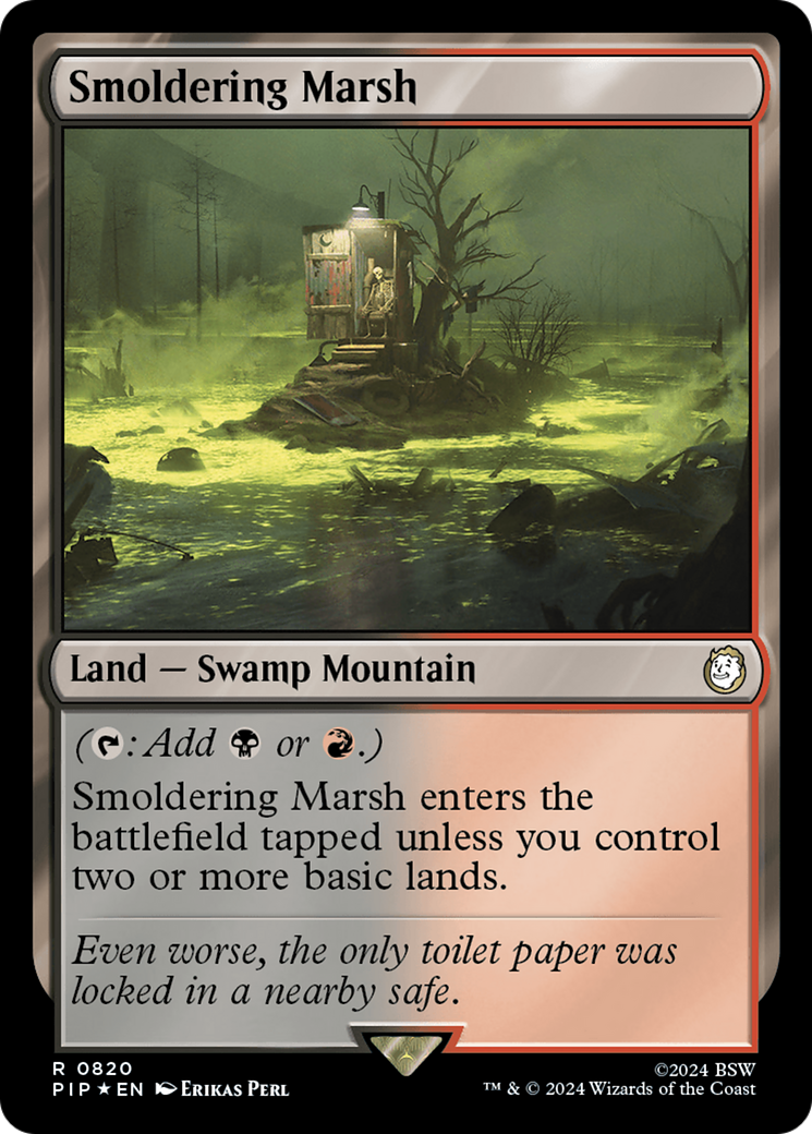 Smoldering Marsh (Surge Foil) [Fallout] | Pegasus Games WI