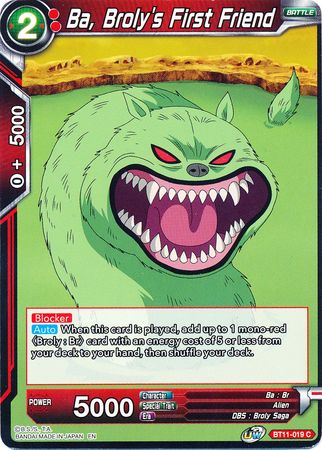 Ba, Broly's First Friend (BT11-019) [Vermilion Bloodline] | Pegasus Games WI