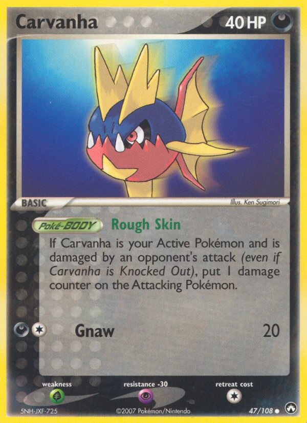 Carvanha (47/108) [EX: Power Keepers] | Pegasus Games WI