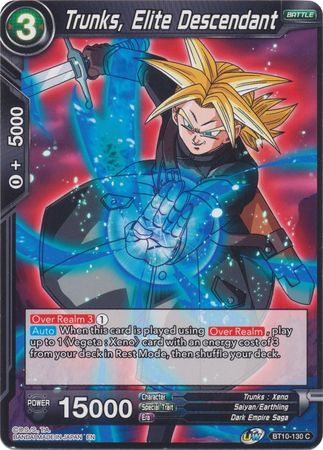 Trunks, Elite Descendant (BT10-130) [Rise of the Unison Warrior 2nd Edition] | Pegasus Games WI