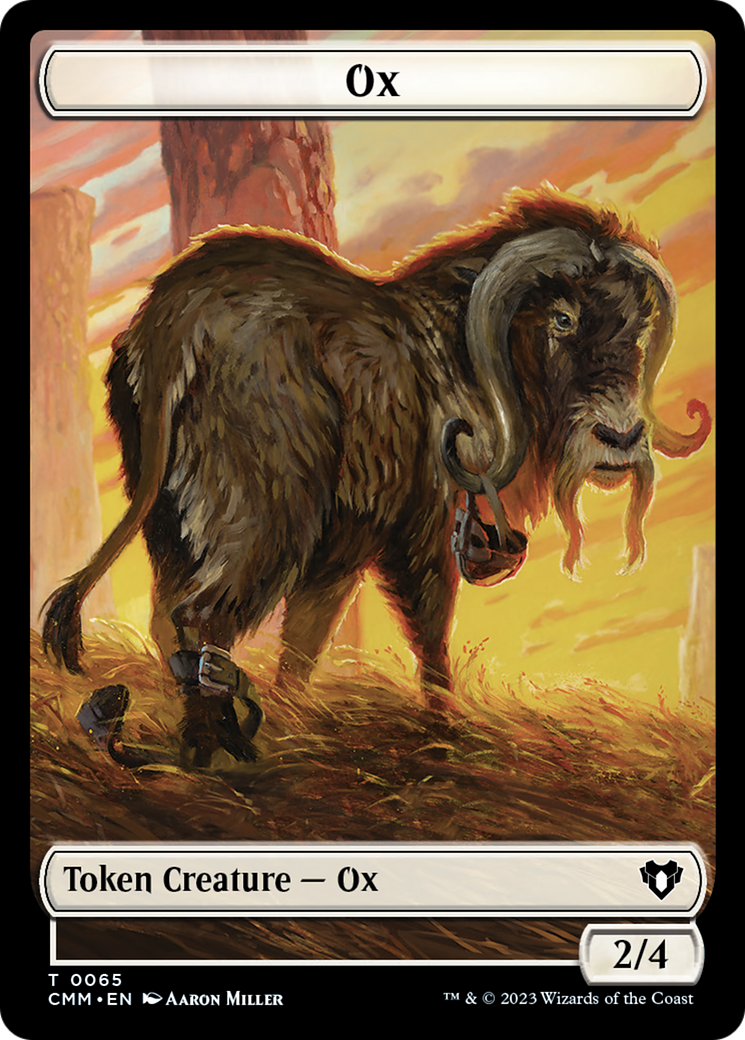 Phyrexian Golem // Ox Double-Sided Token [Commander Masters Tokens] | Pegasus Games WI