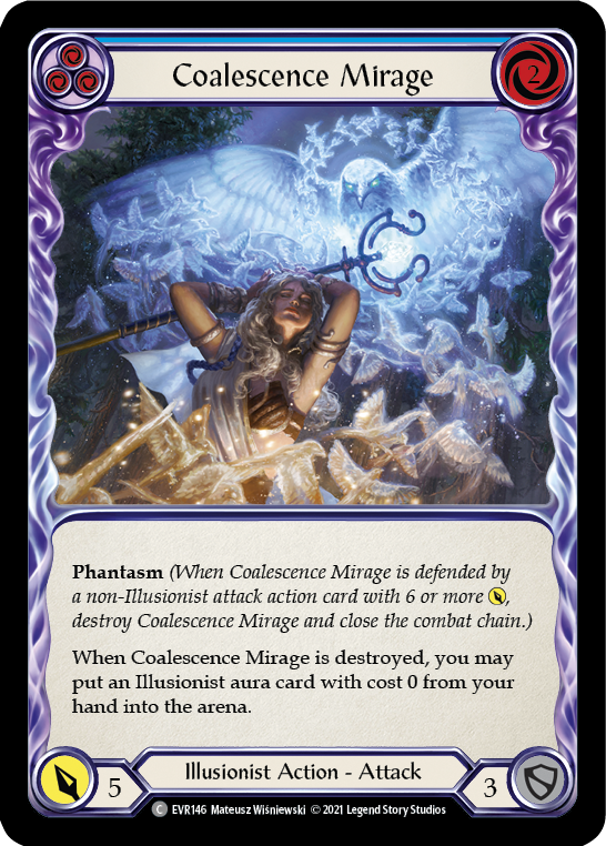 Coalescence Mirage (Blue) [EVR146] (Everfest)  1st Edition Rainbow Foil | Pegasus Games WI