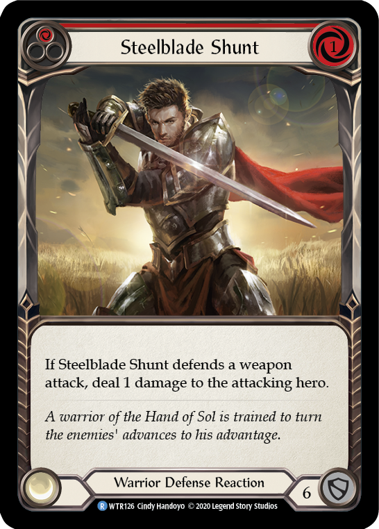 Steelblade Shunt (Red) [U-WTR126] (Welcome to Rathe Unlimited)  Unlimited Rainbow Foil | Pegasus Games WI