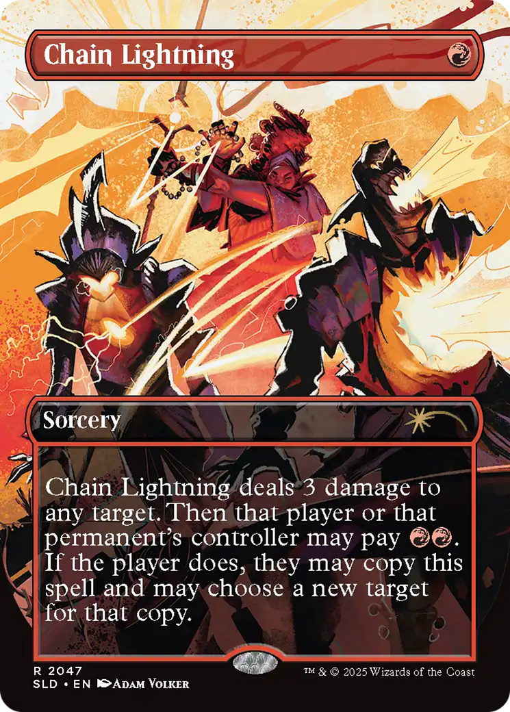 Chain Lightning (2047) (Rainbow Foil) [Secret Lair Drop Series] | Pegasus Games WI
