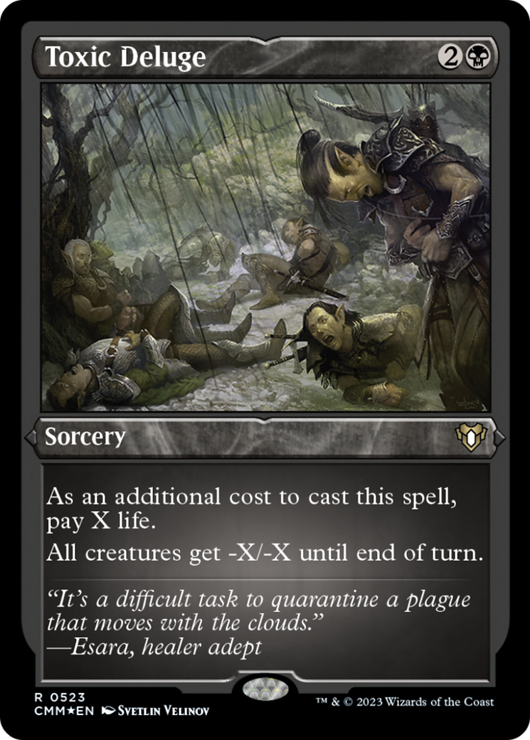 Toxic Deluge (Foil Etched) [Commander Masters] | Pegasus Games WI