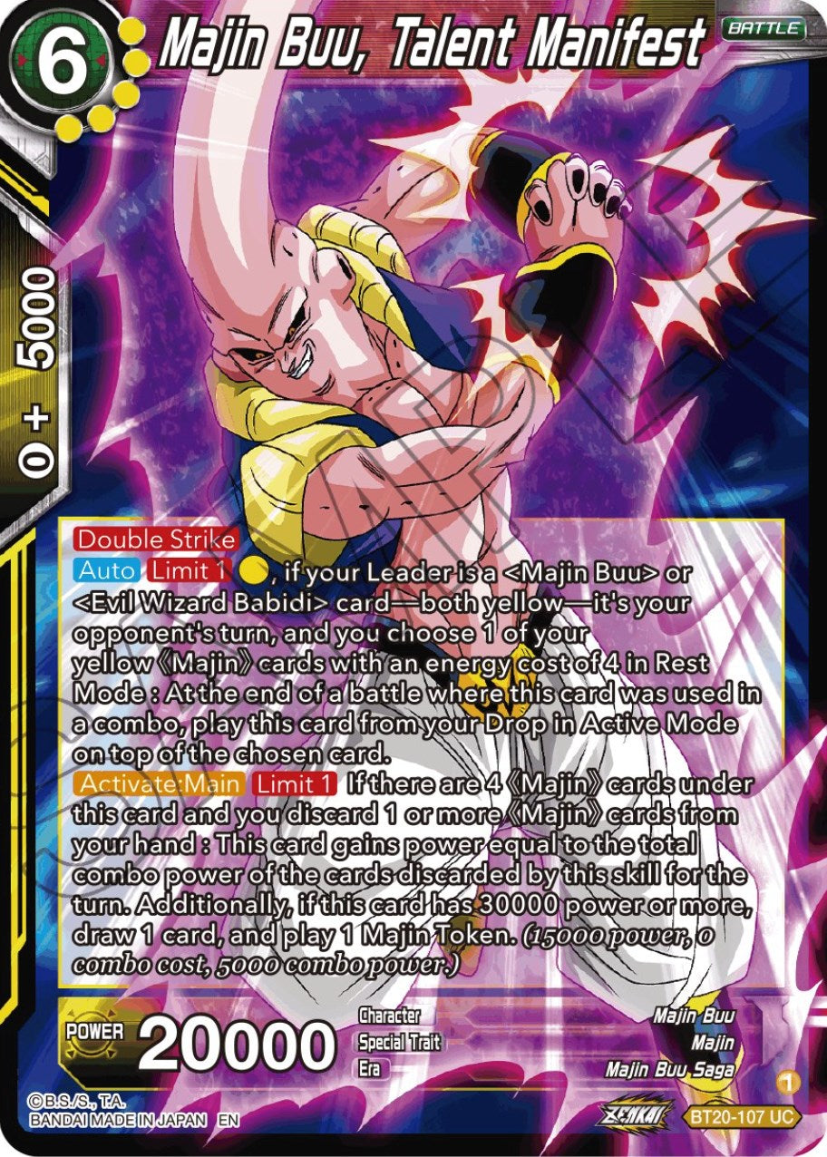 Majin Buu, Talent Manifest (BT20-107) [Power Absorbed] | Pegasus Games WI
