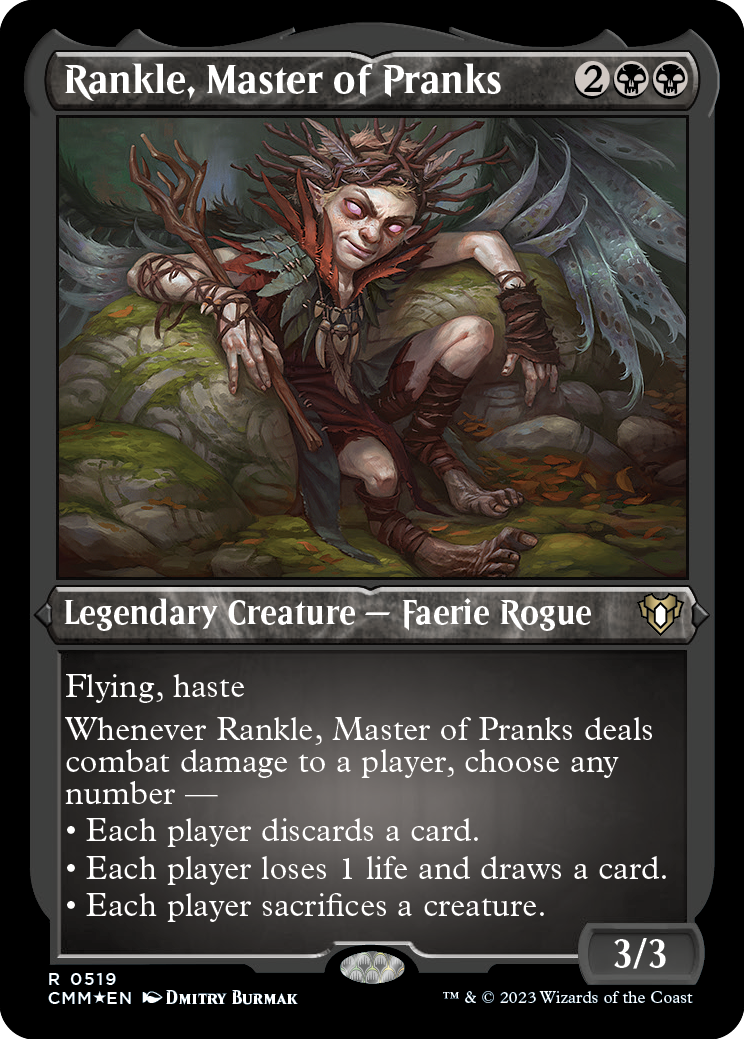 Rankle, Master of Pranks (Foil Etched) [Commander Masters] | Pegasus Games WI