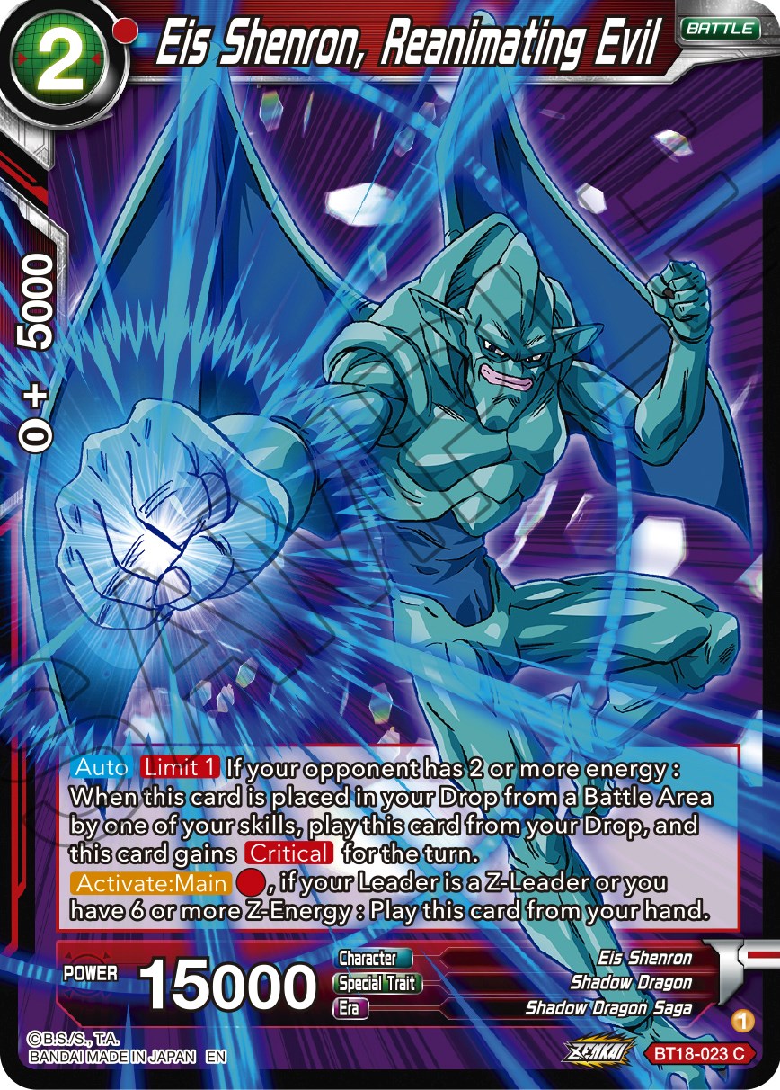 Eis Shenron, Reanimating Evil (BT18-023) [Dawn of the Z-Legends] | Pegasus Games WI