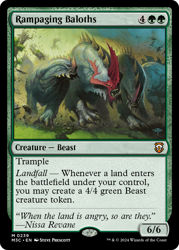 Rampaging Baloths (Ripple Foil) [Modern Horizons 3 Commander] | Pegasus Games WI