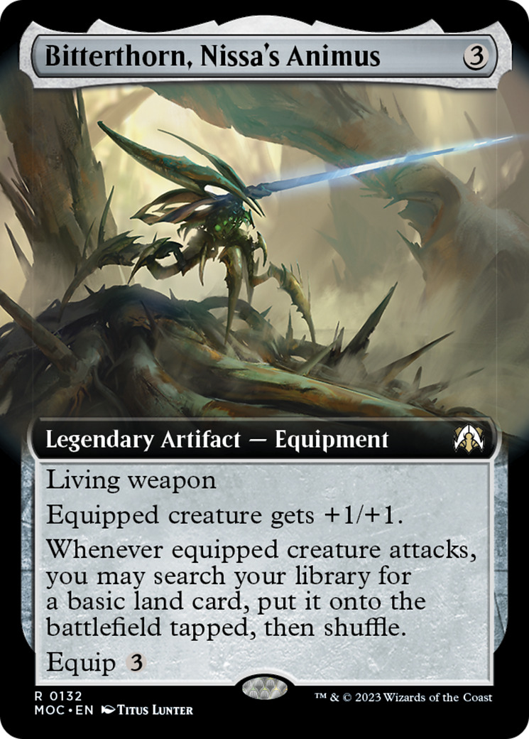 Bitterthorn, Nissa's Animus (Extended Art) [March of the Machine Commander] | Pegasus Games WI