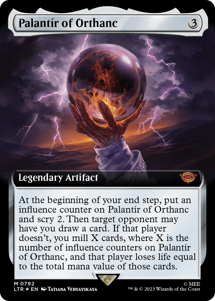 Palantir of Orthanc (Extended Art) (Surge Foil) [The Lord of the Rings: Tales of Middle-Earth] | Pegasus Games WI