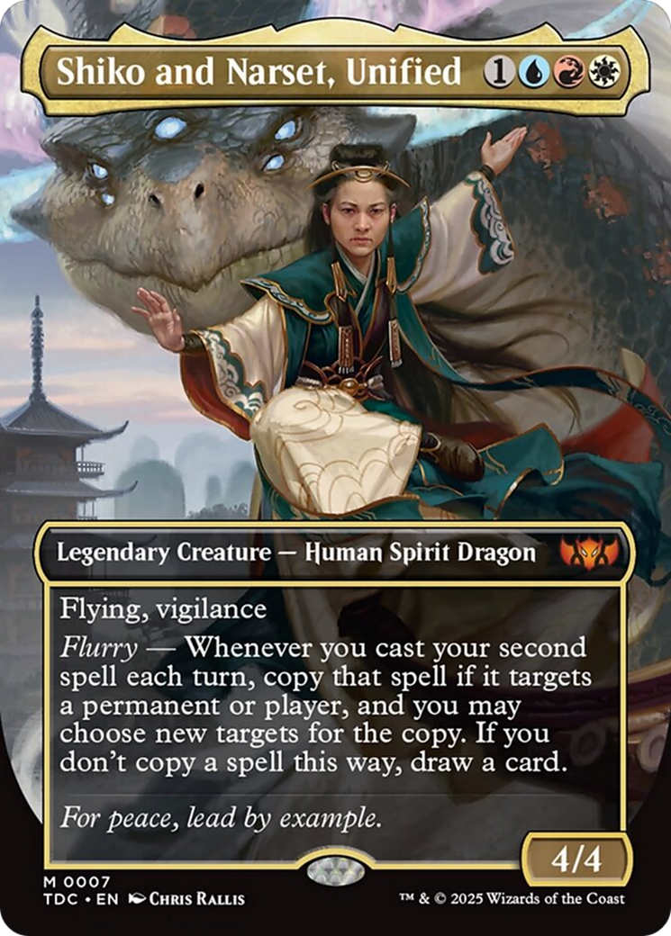 Shiko and Narset, Unified (Borderless) [Tarkir: Dragonstorm Commander] | Pegasus Games WI