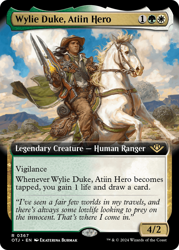 Wylie Duke, Atiin Hero (Extended Art) [Outlaws of Thunder Junction] | Pegasus Games WI