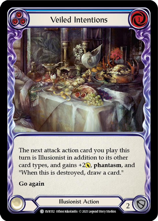 Veiled Intentions (Blue) [EVR152] (Everfest)  1st Edition Rainbow Foil | Pegasus Games WI