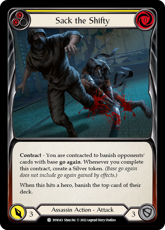 Sack the Shifty (Yellow) [DYN143] (Dynasty)  Rainbow Foil | Pegasus Games WI
