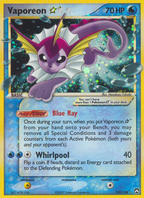 Vaporeon Star (102/108) [EX: Power Keepers] | Pegasus Games WI